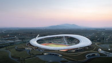 Фото - В Китае построили футуристичный стадион, который «парит» над холмами